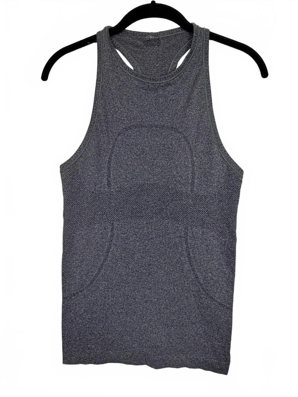 lululemon Ebb to Street Tank Top Heathered Charcoal Gray Racerback Size 4